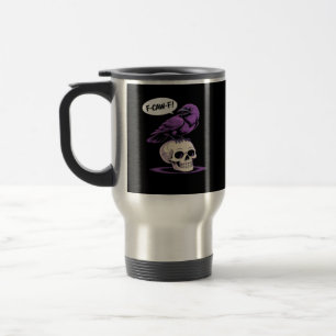 Taza De Viaje Diseño gráfico de humor de Halloween de cráneo de 