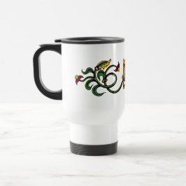 Taza De Viaje Diseño medieval de leones