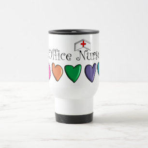 Taza De Viaje Diseño multicolor 3D de los corazones de la