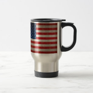 Taza De Viaje Diseño patriótico de la bandera americana del