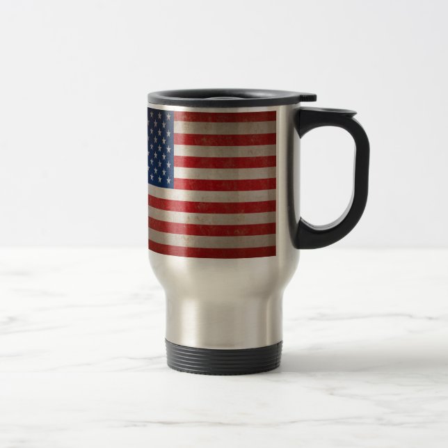 Taza De Viaje Diseño patriótico de la bandera americana del (Derecha)