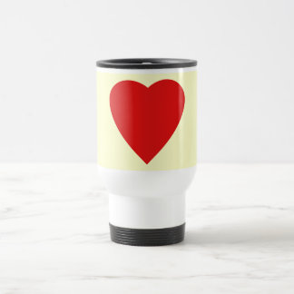 Taza De Viaje Diseño rojo y poner crema del corazón del amor