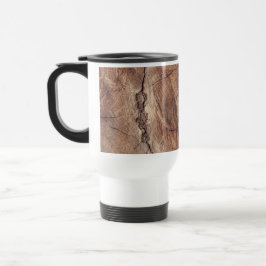 Taza De Viaje Diseño rústico de textura de grano de madera