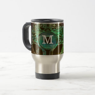 Taza De Viaje Diseño temático personalizado del monograma del