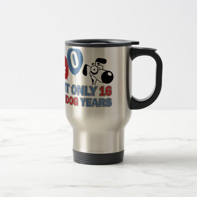Taza De Viaje diseños 40 años de los años del perro (Derecha)