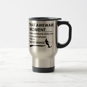Taza De Viaje Diseños frescos del esquí acuático