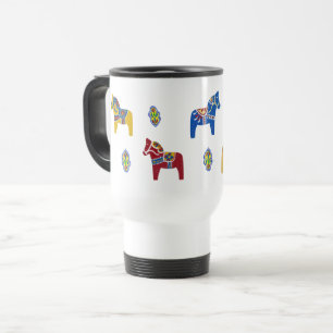 Taza De Viaje Diseños suecos de caballo de dala