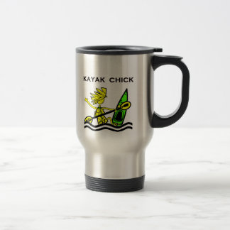 Taza De Viaje Diseños y cosas del polluelo del kajak