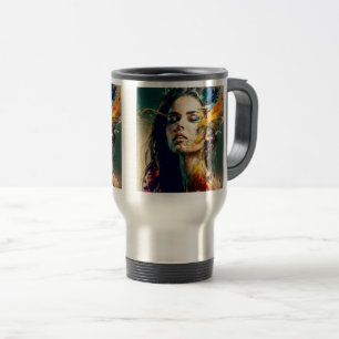 Taza De Viaje Disolver la mujer viajando/viajando al trabajo, 15