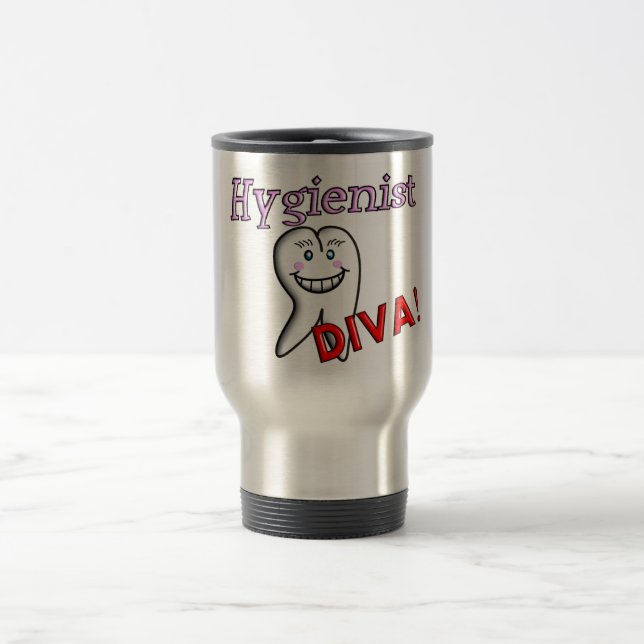 Taza De Viaje ¡DIVA del higienista de los regalos del higienista (Centro)