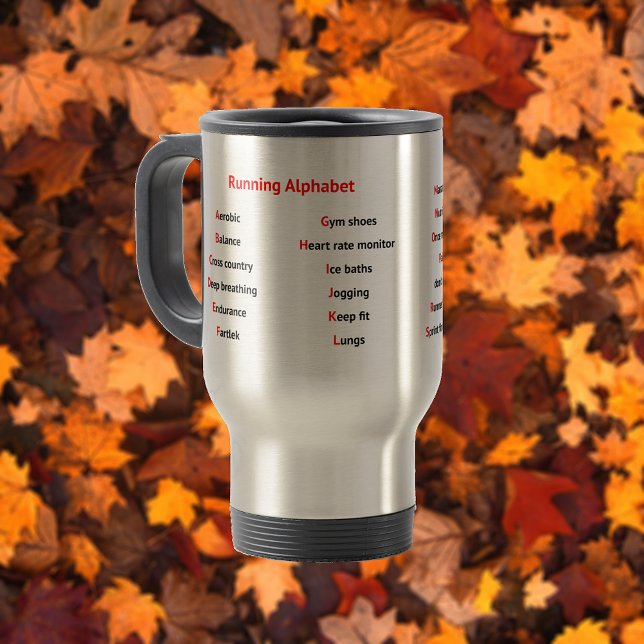 Taza De Viaje Diversión A a Z del alfabeto en ejecución (Subido por el creador)