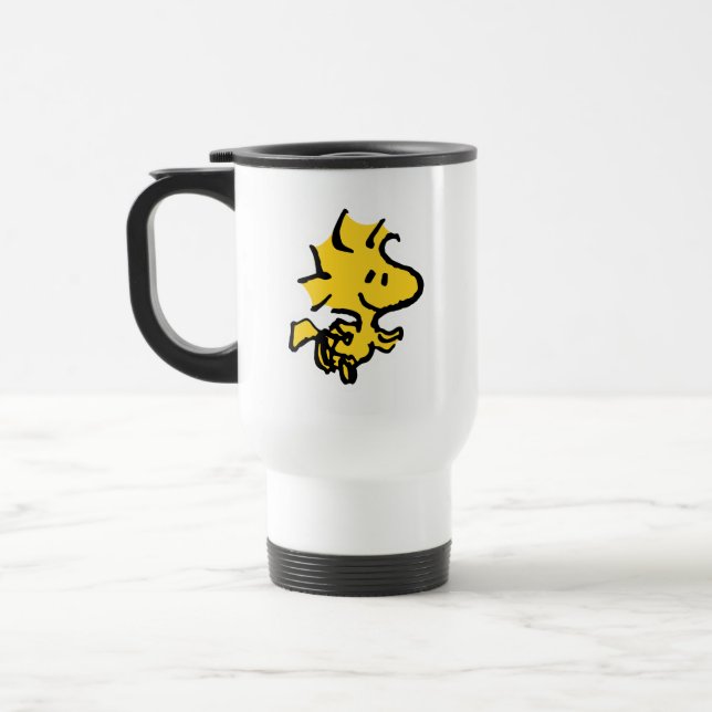 Taza De Viaje Diversión y flores de Snoopy & Woodstock (Izquierda)