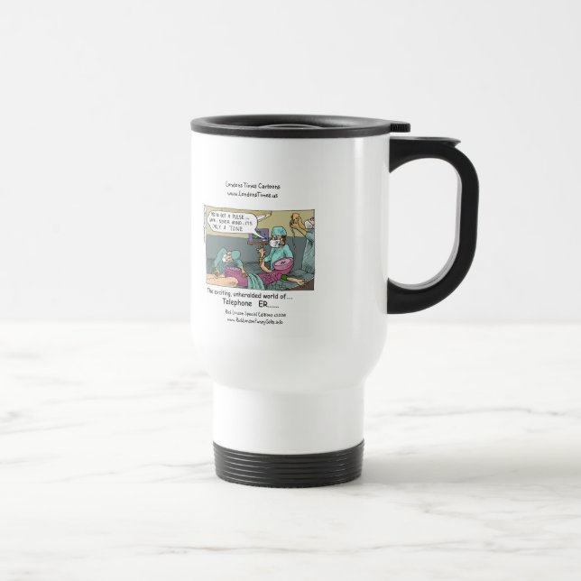 Taza de Viaje Divertida Código Azul de Teléfono Ca (Derecha)