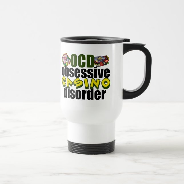 Taza De Viaje Divertido Casino Addict Gambler (Derecha)