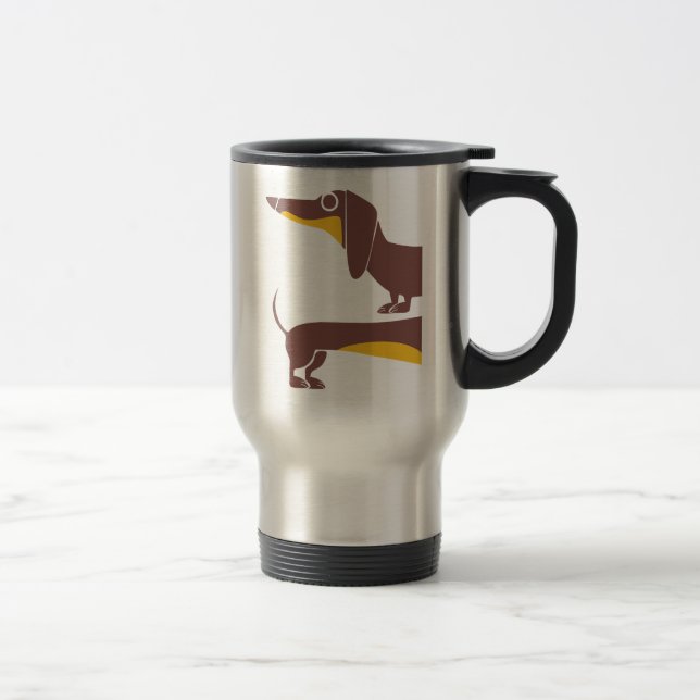Taza De Viaje Divertido dachshund lindo para padres de perros la (Derecha)