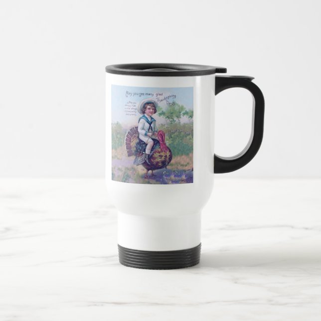 Taza De Viaje Divertido Día de Acción de Gracias Turquía (Derecha)