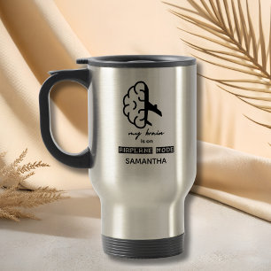 Taza De Viaje Divertido Mi cerebro está en modo avión Regalo de