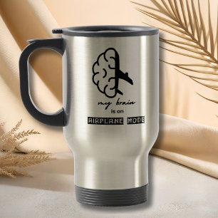 Taza De Viaje Divertido Mi Cerebro está en Modo Avión Regalo par