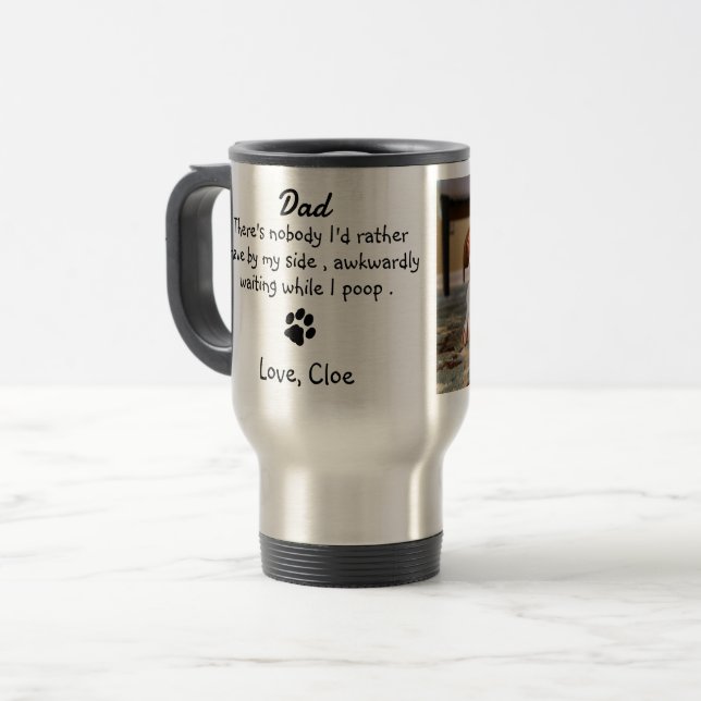 Taza De Viaje Divertido perro papá (Anverso izquierdo)
