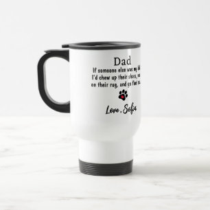 Taza De Viaje Divertido perro papá - Café de fotos del Mascota d