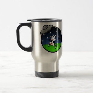 TAZA DE VIAJE DIVERTIDO PERSONALIZADO LÁCTEA DE VACAS SECUESTRO