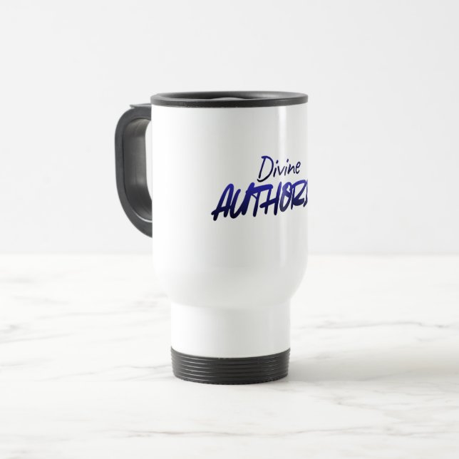 Taza De Viaje Divine AUTHORITY – Blue Gradient Design Travel Mug (Anverso izquierdo)