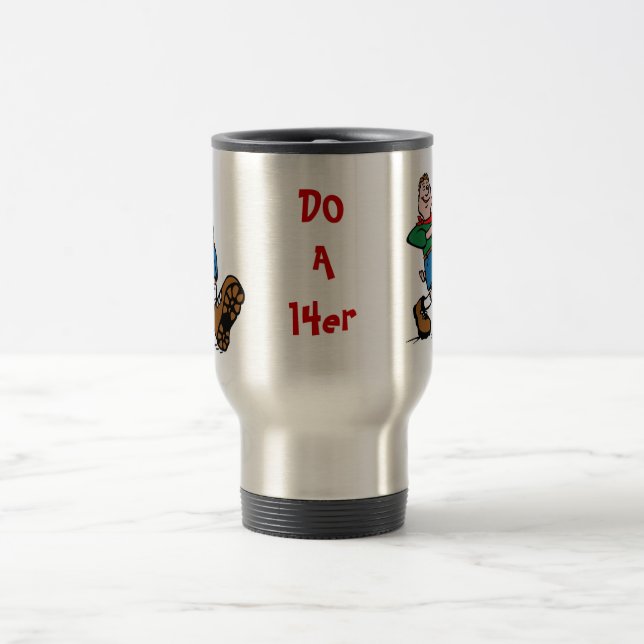 Taza De Viaje DO A 14er, Hiker Aluminium Travel Mug (Centro)