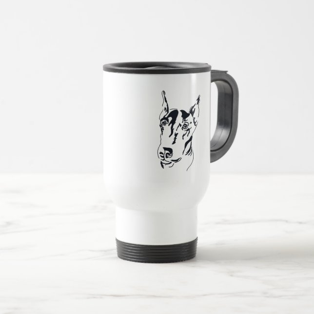 Taza De Viaje Doberman Pinscher Travel Mug (Anverso derecho)