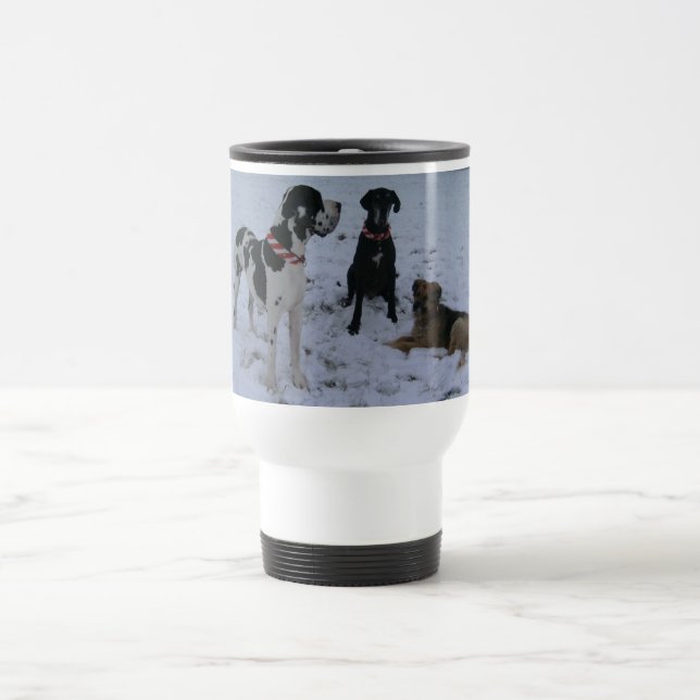 Taza De Viaje Dogge alemán, Great Dane, Perros, las Navidades (Centro)