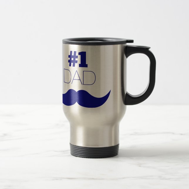 Taza De Viaje Dolor azul de papá número uno (Derecha)