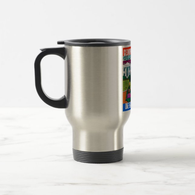 TAZA DE VIAJE DONALD TRUMP - LIMPIANDO A ESTADOS UNIDOS, UNA BOL (Izquierda)