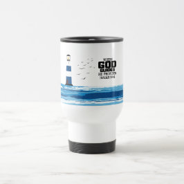 Taza De Viaje Donde Dios guía que provee música de viaje
