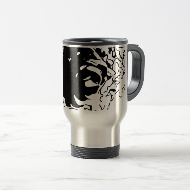 Taza De Viaje Doodle de Flor (Anverso derecho)