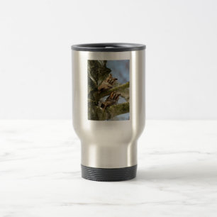 Taza De Viaje Dos búhos en los bosques, aves, fauna y flora
