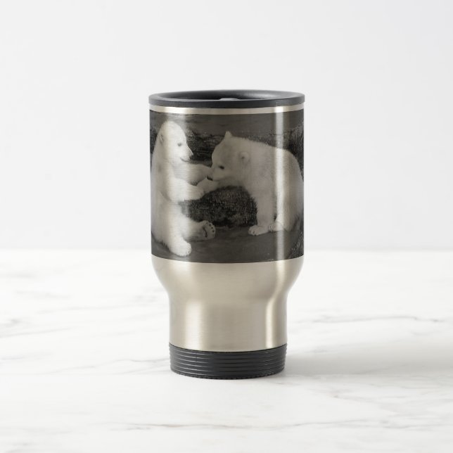 Taza De Viaje Dos cachorros del oso polar (Centro)