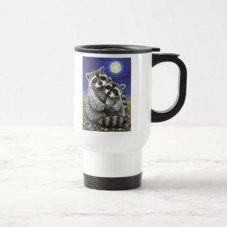 Taza De Viaje Dos mapaches enojado en amor
