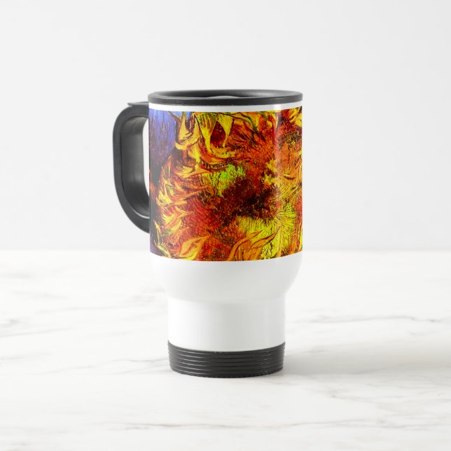 Taza De Viaje Dos Sunflowers Van Gogh (Anverso izquierdo)
