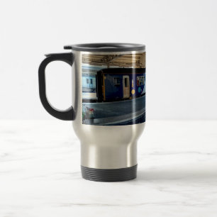 Taza De Viaje Dos trenes azules