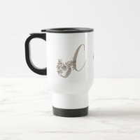 Dove Elegante Monograma Inicial C Personalizado