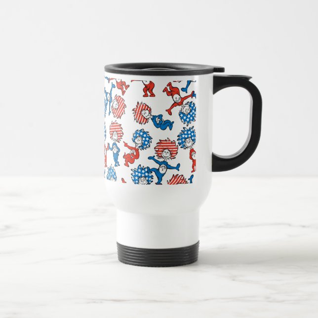Taza De Viaje Dr. Seuss | Cosa Una Cosa Dos Patrón De Bandera De (Derecha)