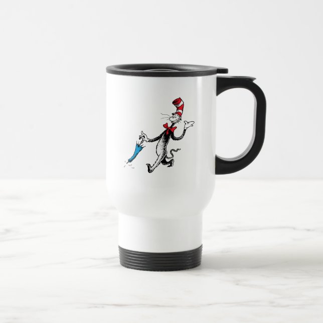 Taza De Viaje Dr. Seuss | Gato en la caminata del paraguas Gorra (Derecha)