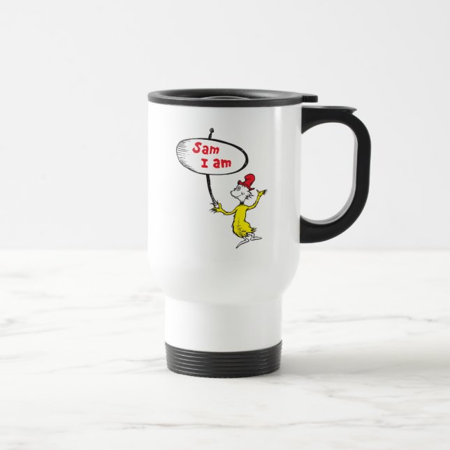 Taza De Viaje Dr. Seuss| Sam-I-Am Rótulo (Derecha)
