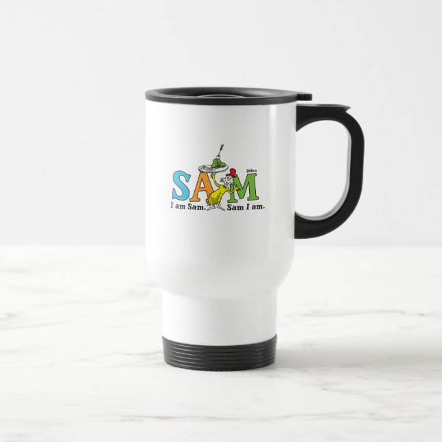 Taza De Viaje Dr. Seuss| Soy Sam. Sam, Lo Soy. (Derecha)
