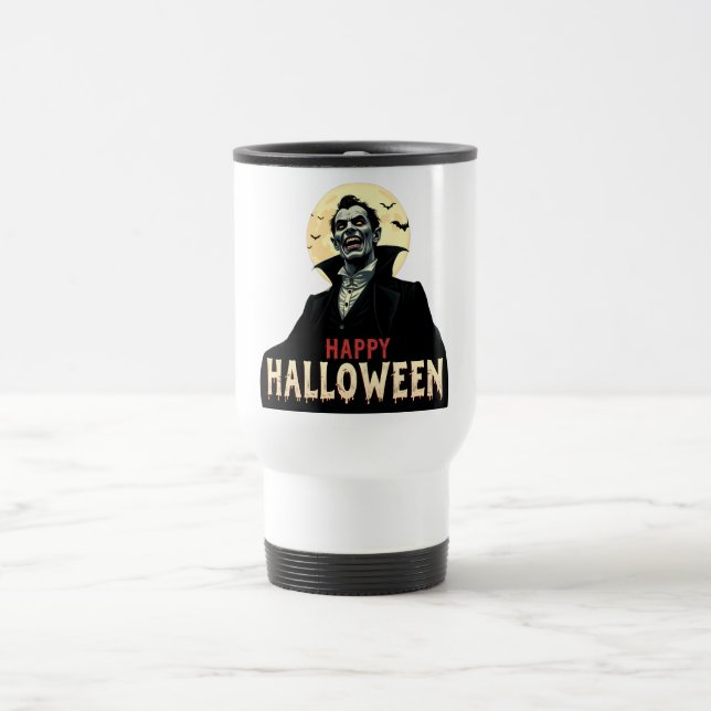 Taza De Viaje Drácula te desea una noche aterradora (Centro)