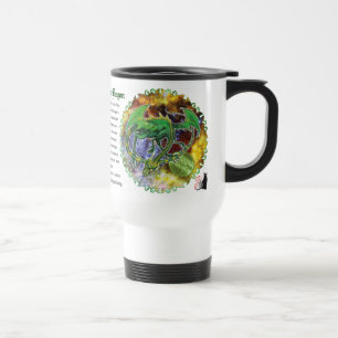Taza De Viaje Dragón Cósmico Esmeralda