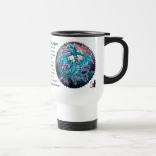 Taza De Viaje Dragón Cósmico Turquesa