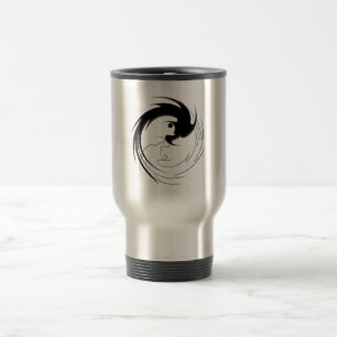Taza De Viaje Dragón espiral Yin-Yang