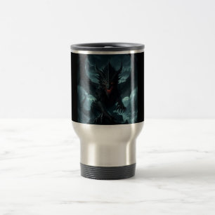 Taza De Viaje Dragón medieval oscuro