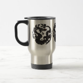 Taza De Viaje Dragón oriental negro