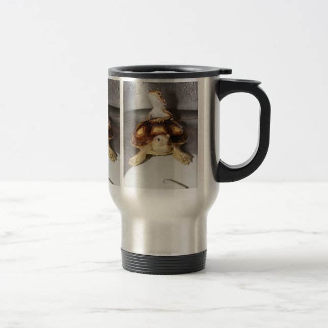Taza De Viaje Dragón y tortuga barbudos de Sulcata (Derecha)